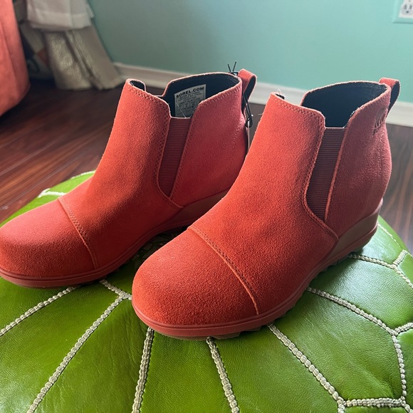 Sorel Evie suede wedge pullon bootie NEW NWT - Picture 3 of 10